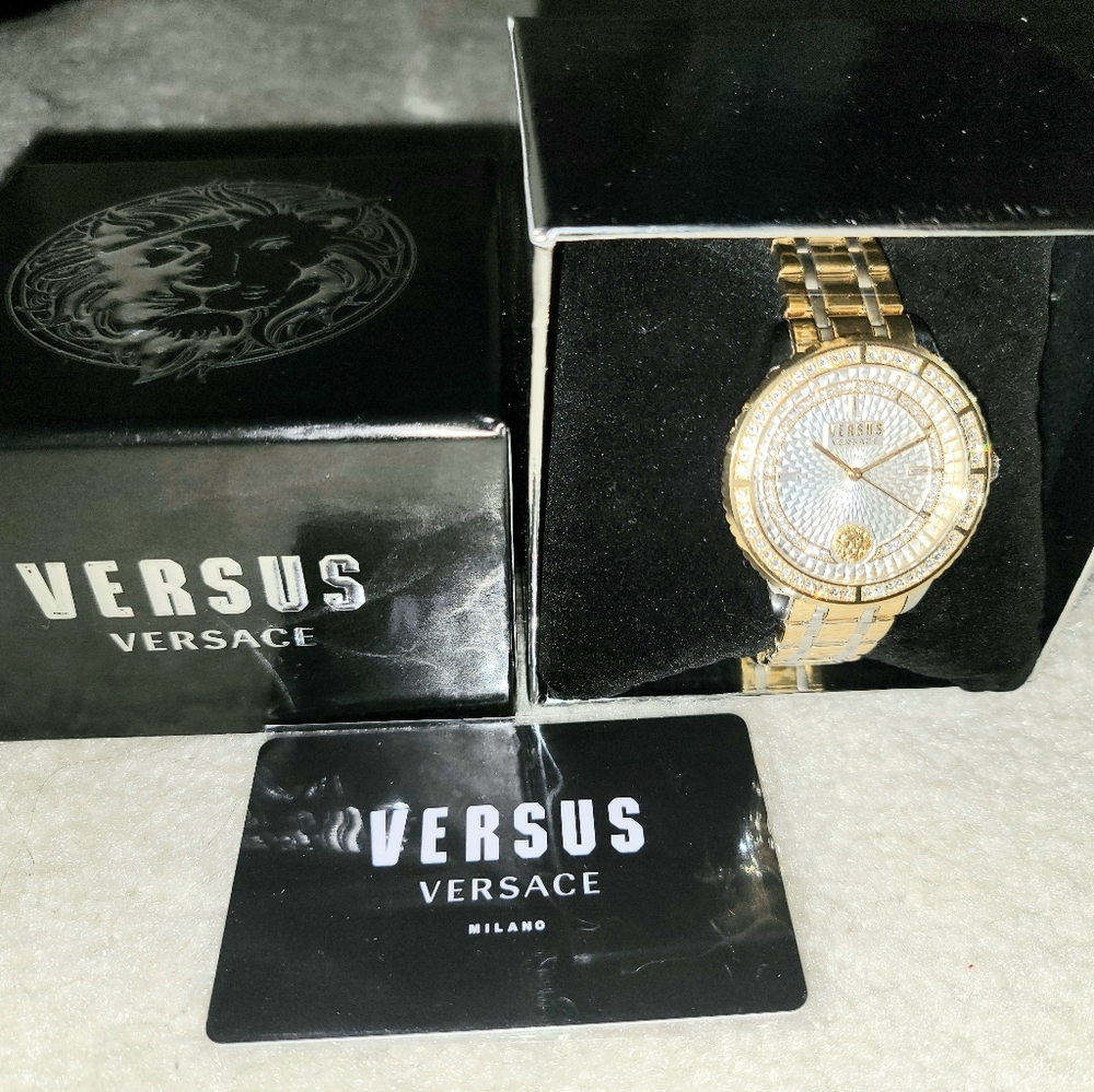 Authentic Versus Versace Gold watch